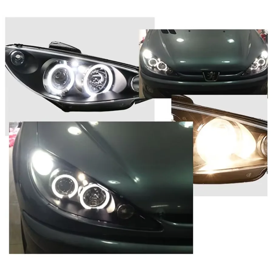 

For PEUGEOT 206 Head Lamp Angel Eyes V1 Type