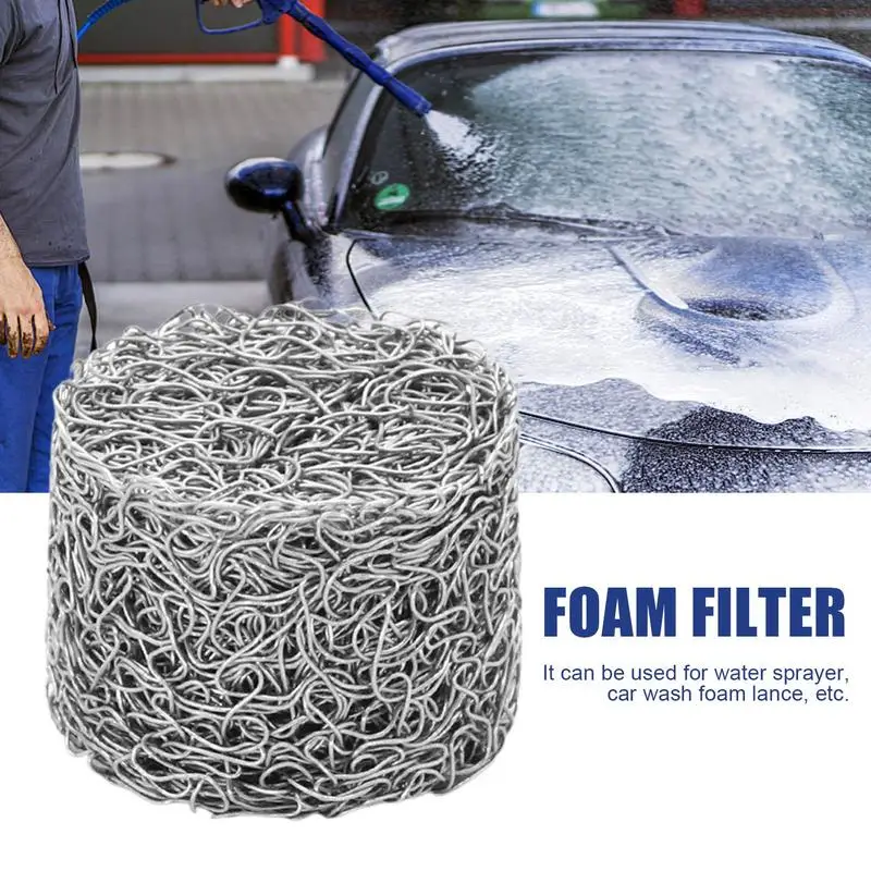 Filtro de lanza de espuma, gasa de malla de acero inoxidable, arandela de presión de repuesto, generador de espuma de nieve, accesorios de coche de