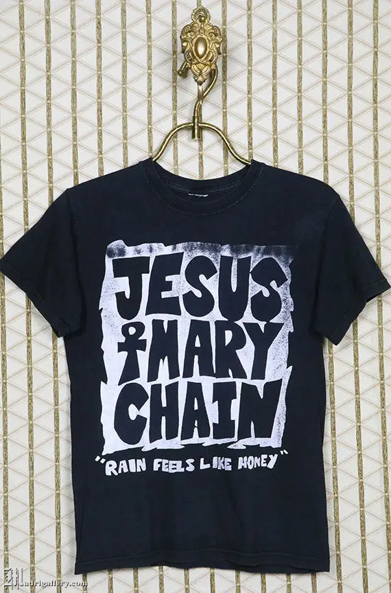 The Jesus And Mary Chain T Shirt Vintage Rare Black Tee 1980S 80S 90S Post Punk New Wave Shoegaze Rain Feels Like Honey Just