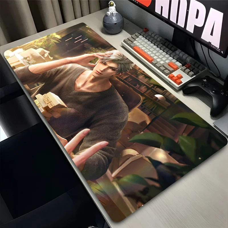 Alas Mouse Laptop Anime Alas Desktop Diperpanjang L-love dan Deepspace Sylus Alas Mouse Gamer Komputer Aksesori Gaming Alas Keyboard