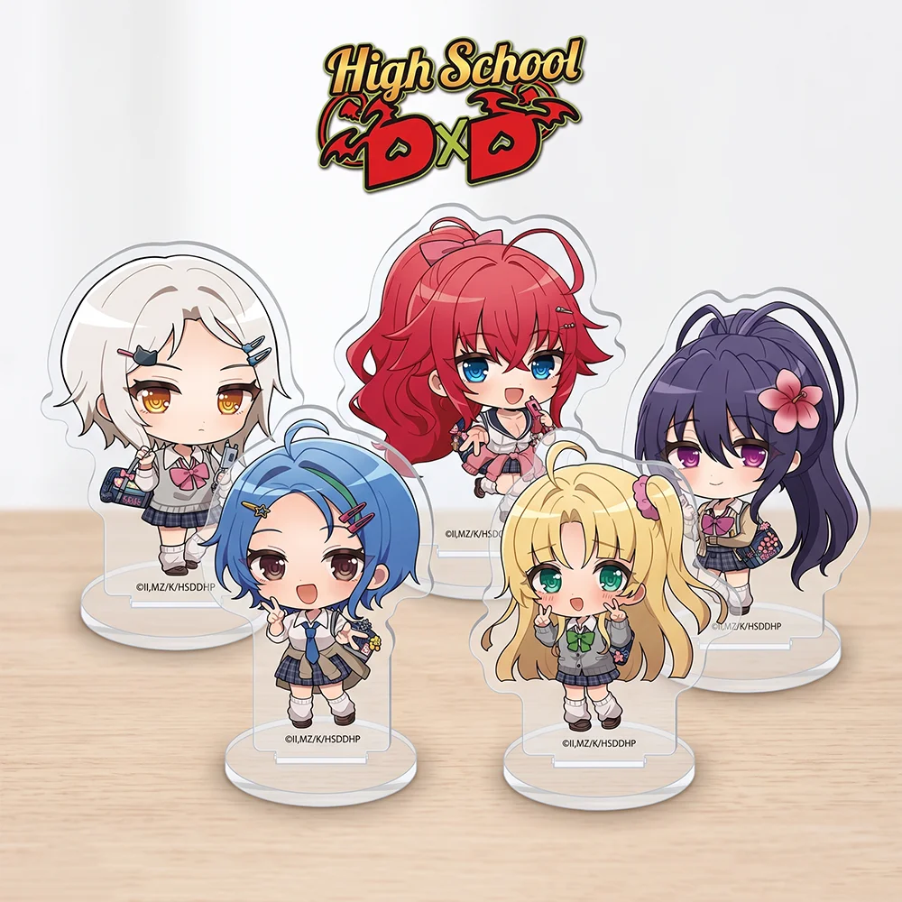 High School DxD Rias Gremory Akeno Himejima 10Cm Cute Anime Acrylic Stand Keychain Character Model Desk Decor Collect Gifts