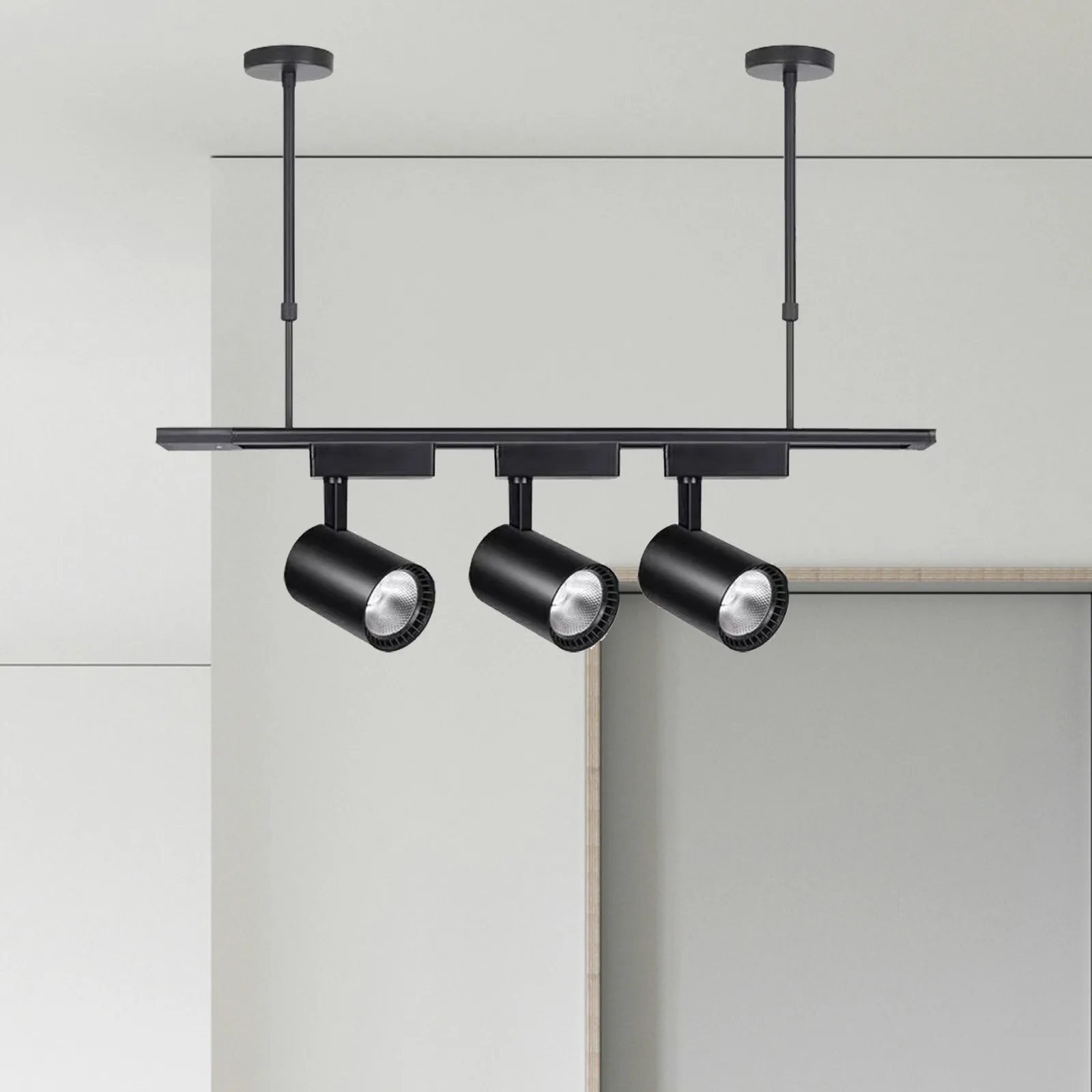 

Adjustable Lamp Extension Rods Fluorescent Light Stems Downrods Pendant Lights Track Lighting Fixture Parts White Iron Durable