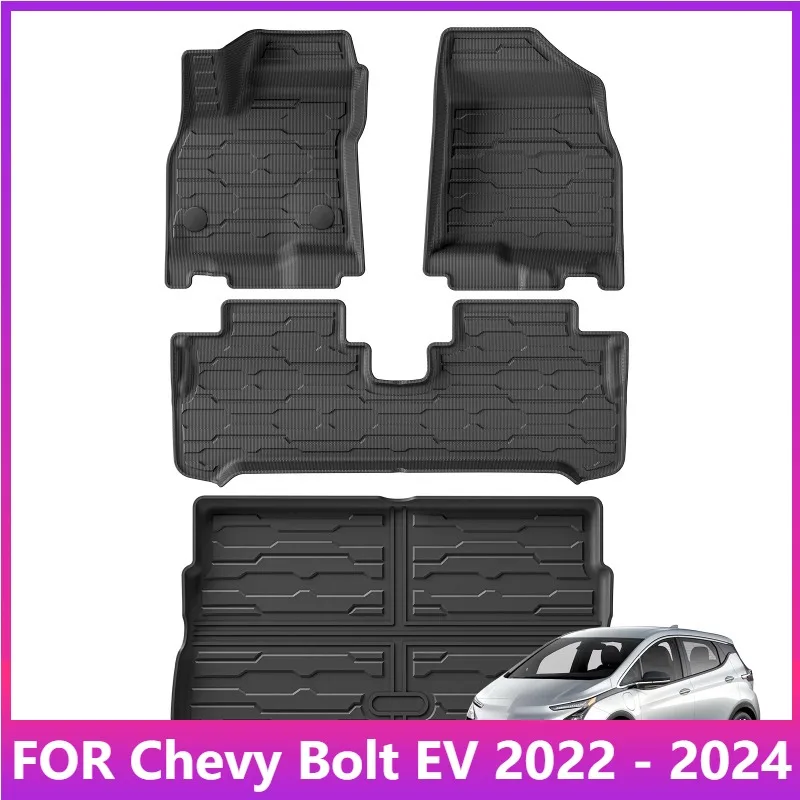 

Коврики для Chevrolet Chevy Bolt EV 2022 2023 2024, автомобильные коврики, подкладка багажника, багажник, TPE 3D, левый руль