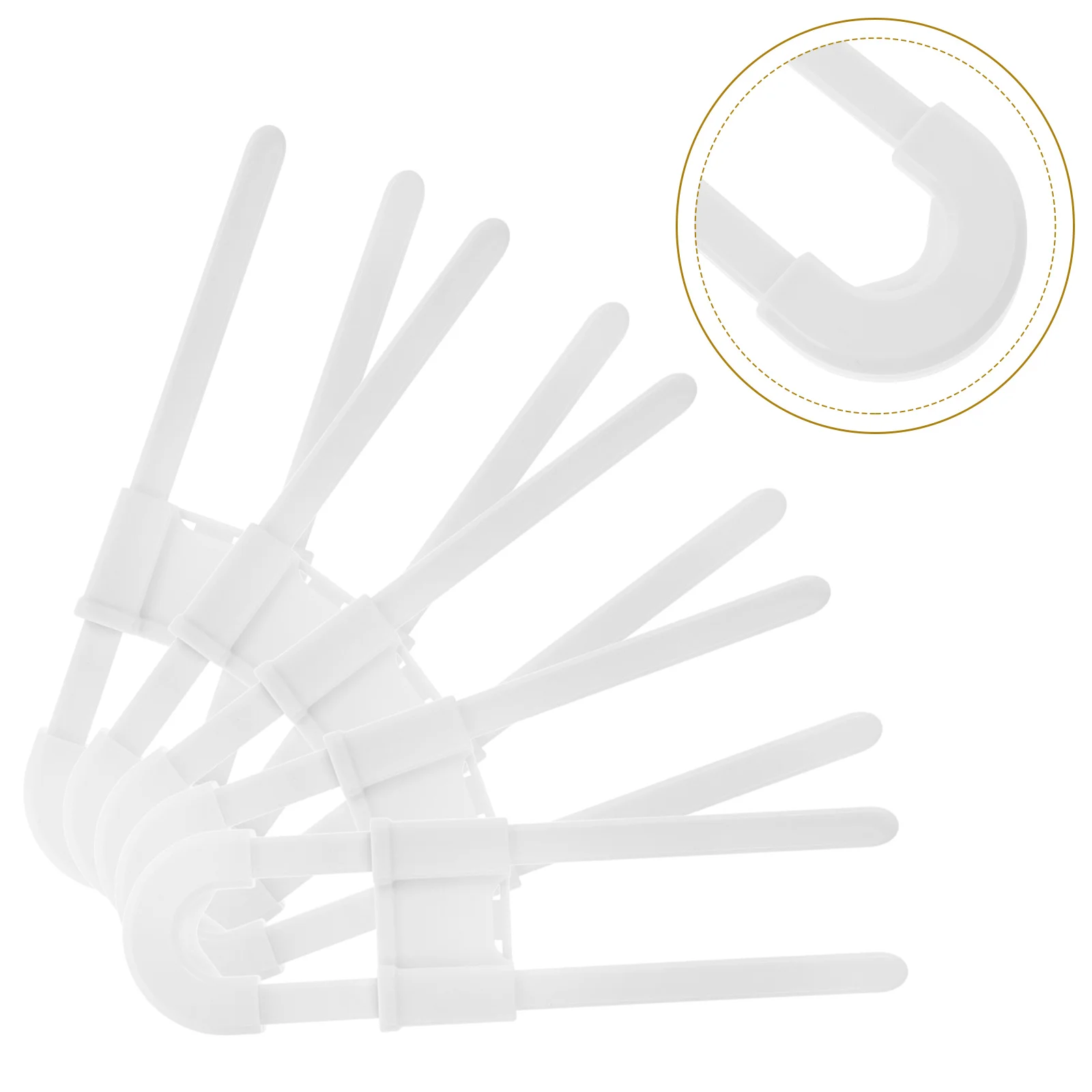 

5 Pcs Cabinet Locks Door Proof for Drawers Safety Cupboard Security Refrigerator White Fridge