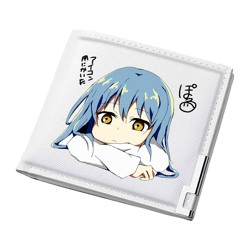 That Time I Got Reincarnated as a Slime Anime Short Wallet Kawaii ID Card Holder White Pu Leather Cartoon Purse Unisex Money Bag view 2