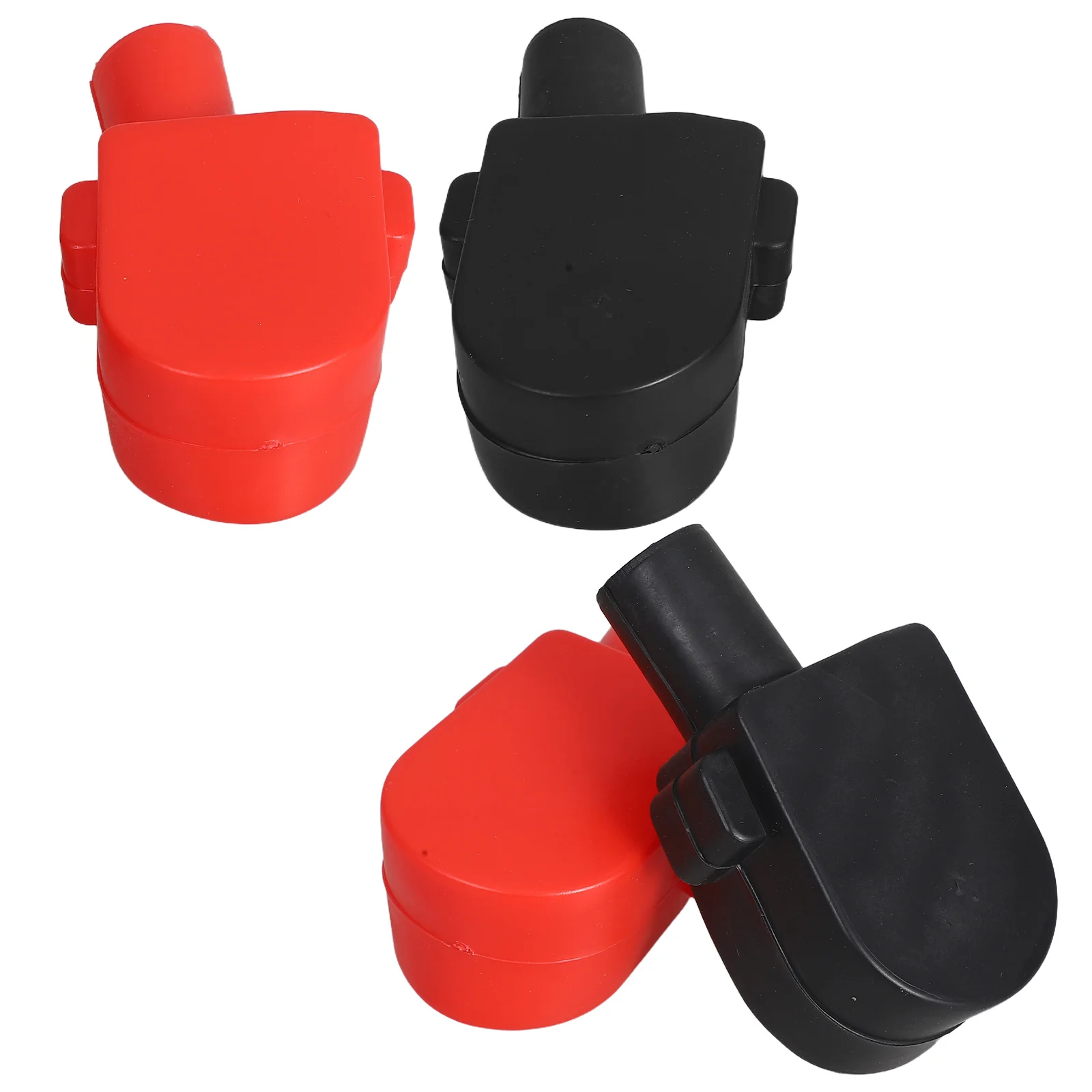 4pcs Cap Cover Insulator Car Terminal Covers Red Negative Terminal Caps Black Car Truck System