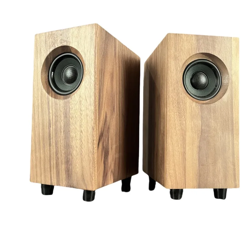 Oak Solid Wood 2.0 Desktop Active Speaker Bluetooth Subwoofer Computer Pen Notebook Stereo