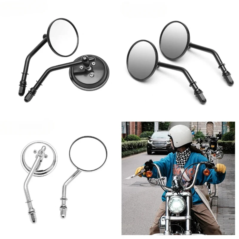 

Black Chrome Motorcycle Rearview Mirror Aluminum Side Mirror For Harley Davidson Sportster S Softail Fat Bob Iron 883 Fatboy
