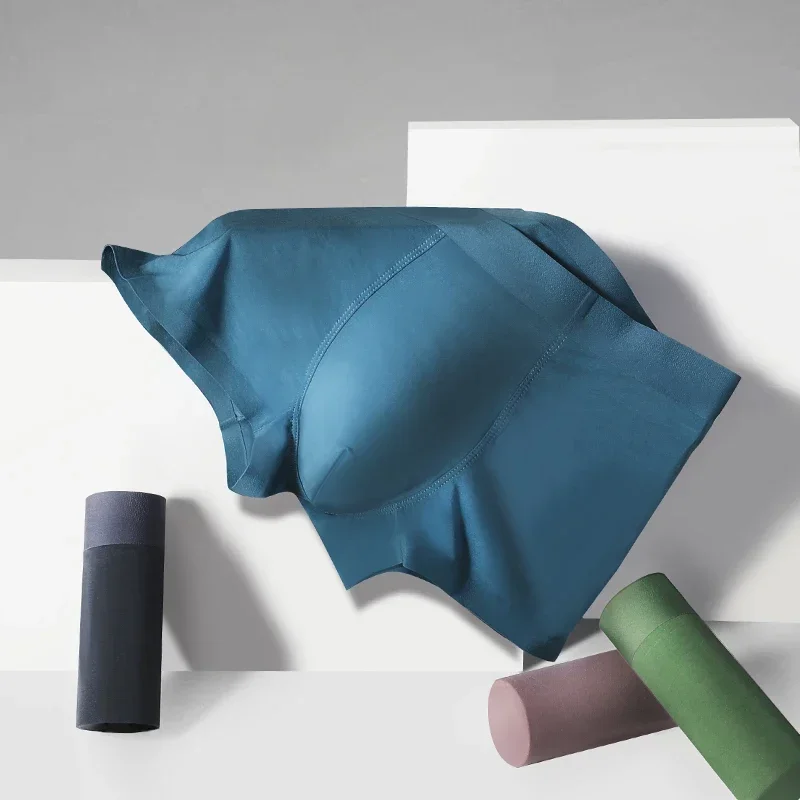 

Мужское нижнее белье, 5 шт., мужские трусы из тутового шелка с антибактериальной пропиткой, спортивные, удобные и дышащие, с четырьмя карманами.