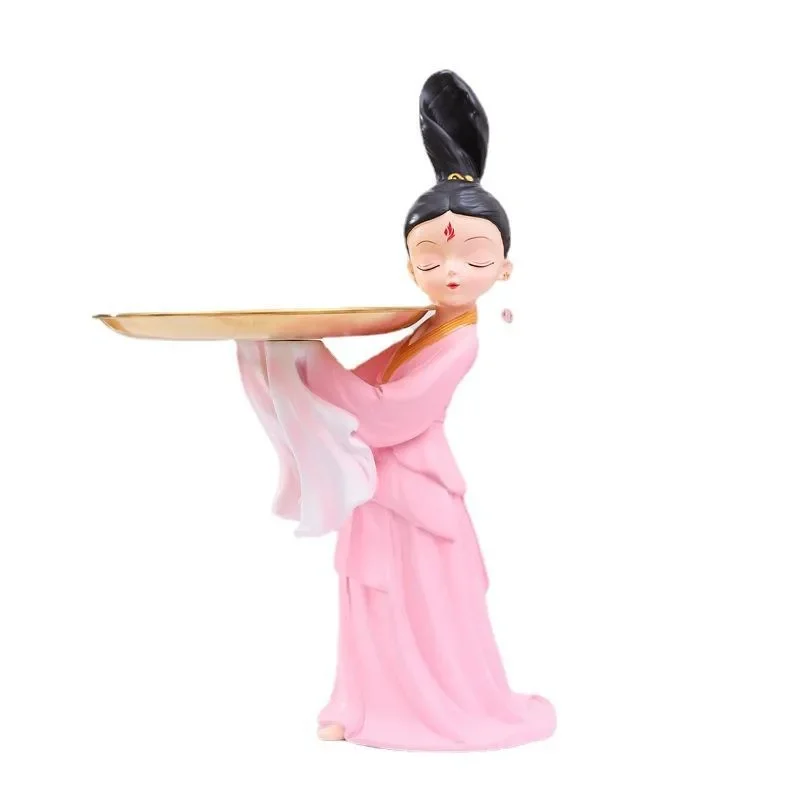 

Pallet storage large ornament antique alluring city standing posture maid entrance ornament