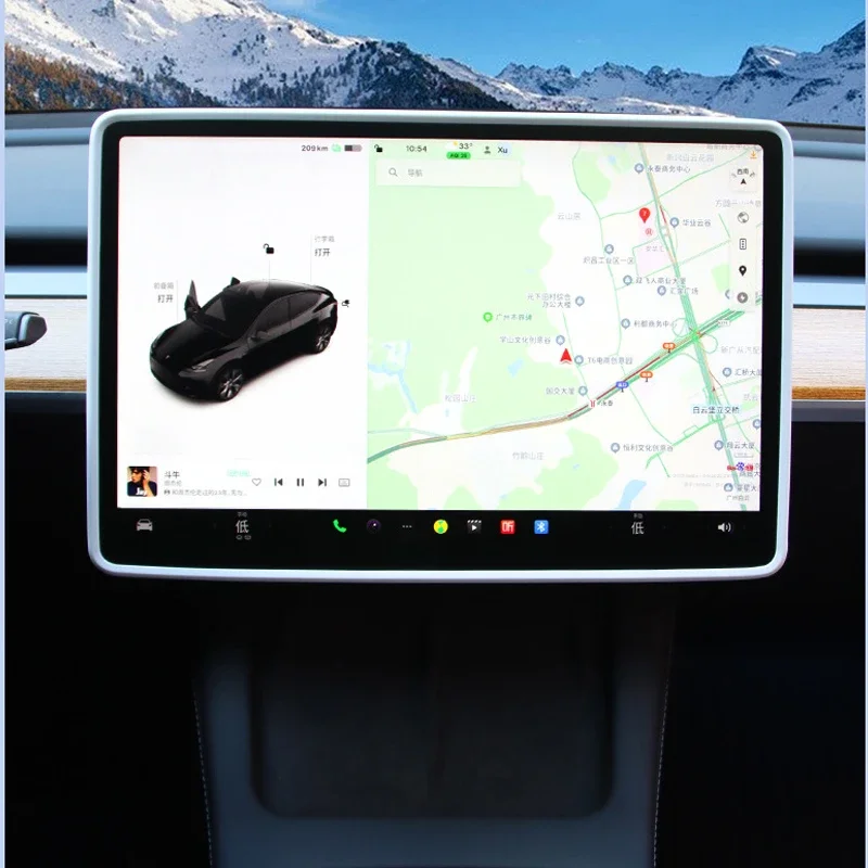 Car Screens Silicone Protective Cover Shockproof Navigation Screen Protective Cover For Tesla Model3/Y Narrow Frame Accessories 2