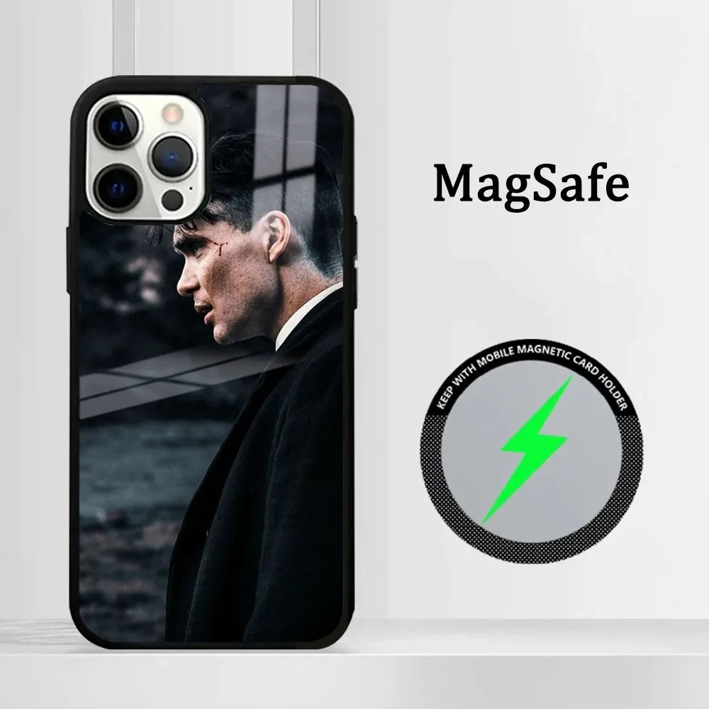 Thomas Shelby Peaky Blinders Phone Case For iPhone 16 15 14 13 12 11 Pro Max Plus Mini Magsafe Mirror Wireless Magnetic Cover