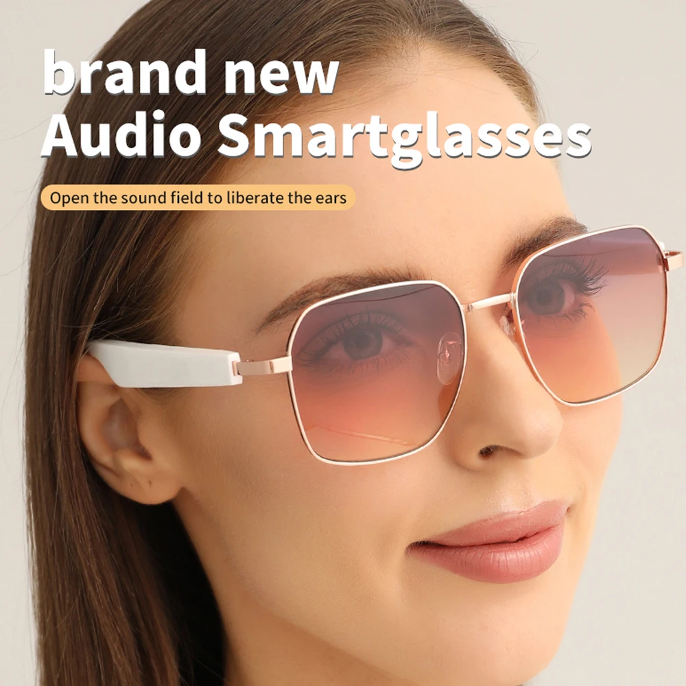 MZ02 Smart Glasses with Voice Call UV Protection Voice Assistant Navigation Outdoor Sports Wearable Headset