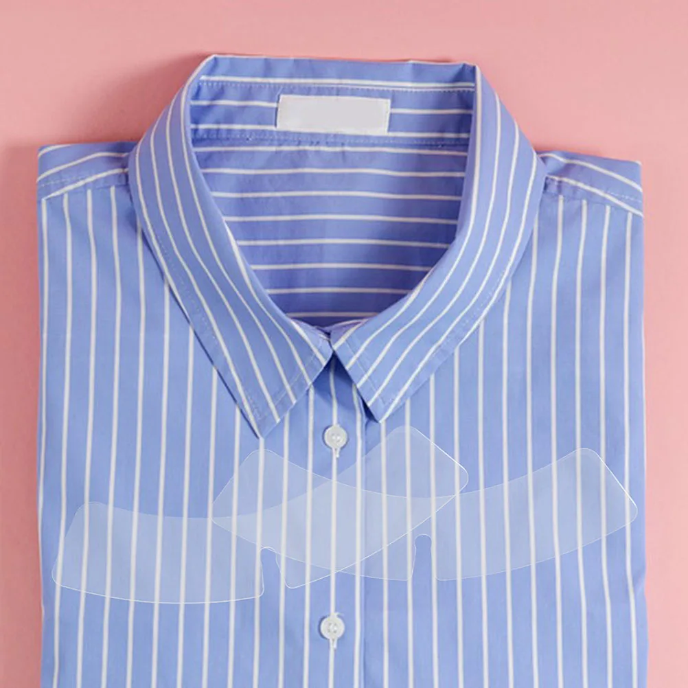 100 peças inserções de suporte de camisa transparente colarinho permanece para homens camisas leves e duráveis itens essenciais para viagem
