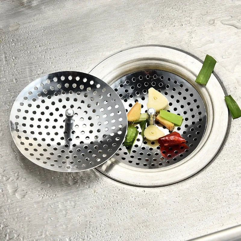 Kitchen Sink Filter Stainless Steel Mesh Water Basin Strainer Drain Hole Trap Waste Screen Hair Catcher for Bathroom Accessories