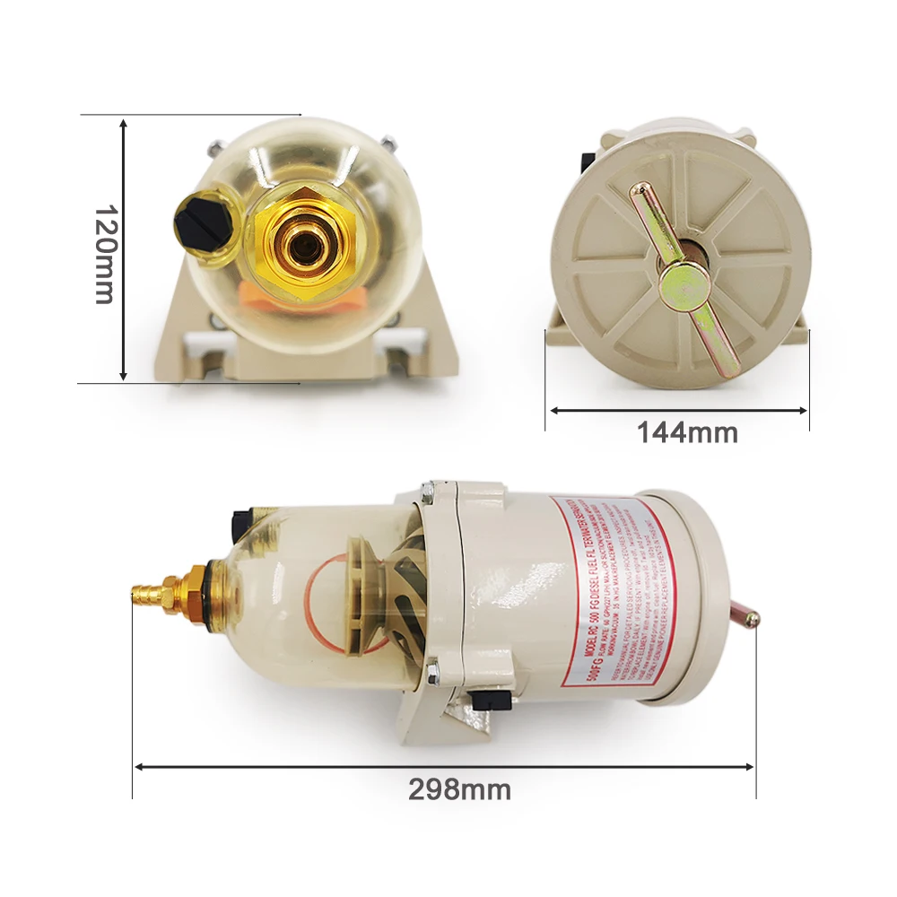 BAOLUN  Marine Engine Fuel Oil Water Separator Turbine Diesel Filter Cartridge 2010PM Racor Marine Boat Trucks 90GPH 500FG 500FH