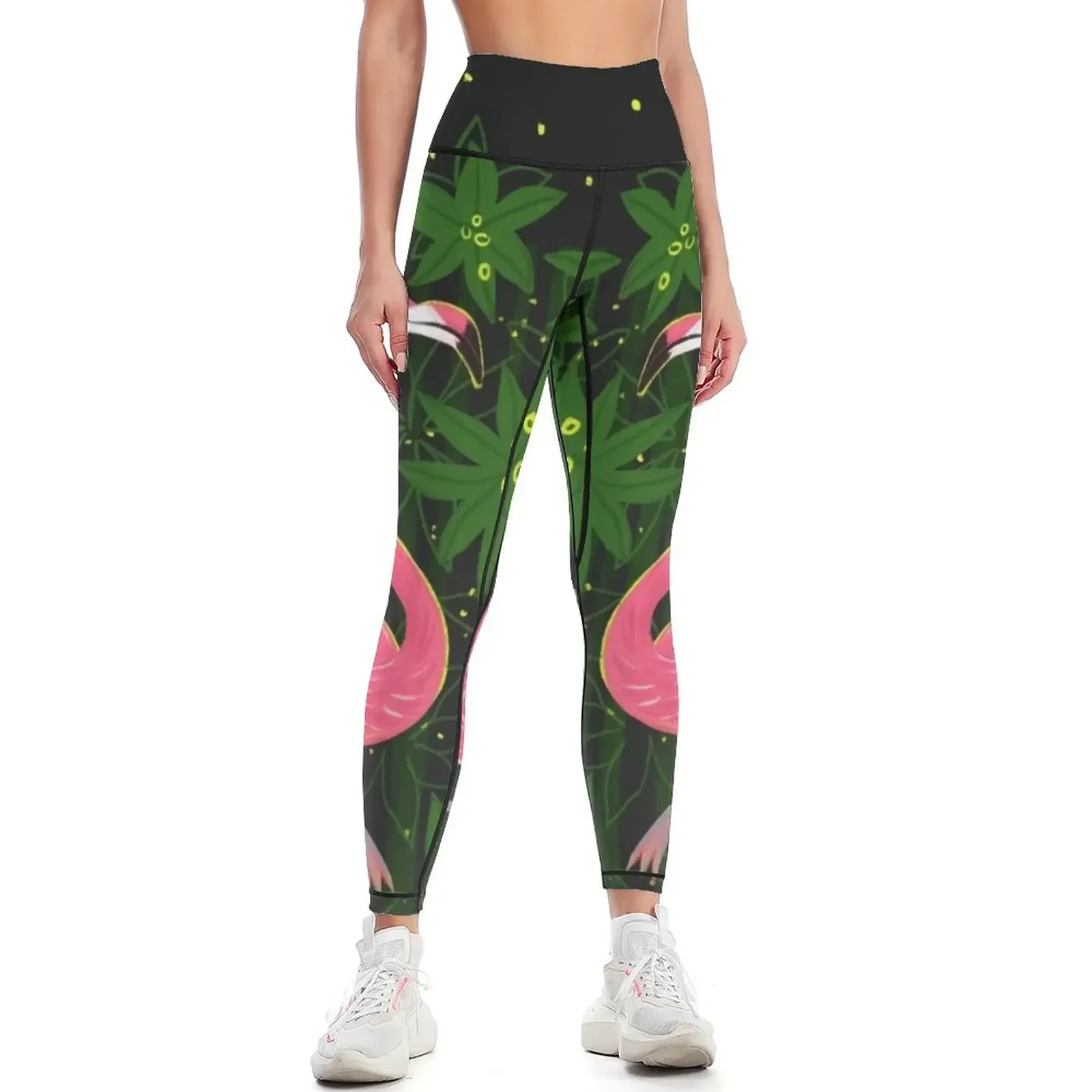 

Flamingo Leggings legging pants raises butt harem pants Women's high waist Women sports Womens Leggings