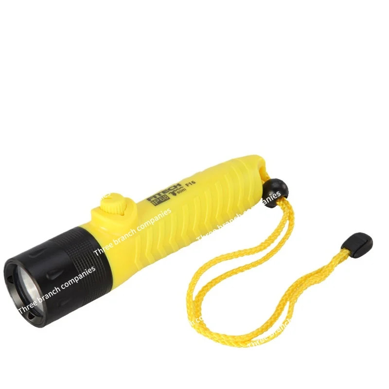 

Multifunctional Super Bright Long Shot Led Underwater Magnetically Controlled Switch Light Arrow F16 Diving Flashlight