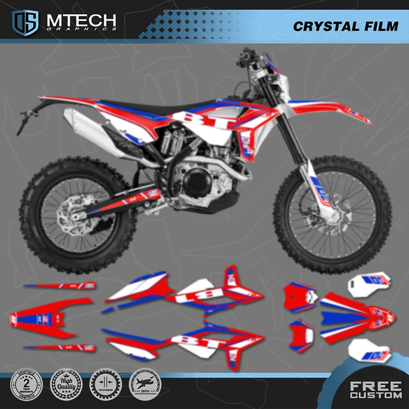 DSMTECH Motorcycle Sticker Custom Team Graphics Backgrounds Decals Stickers Kit For Beta RR 2020 2021 2022 006