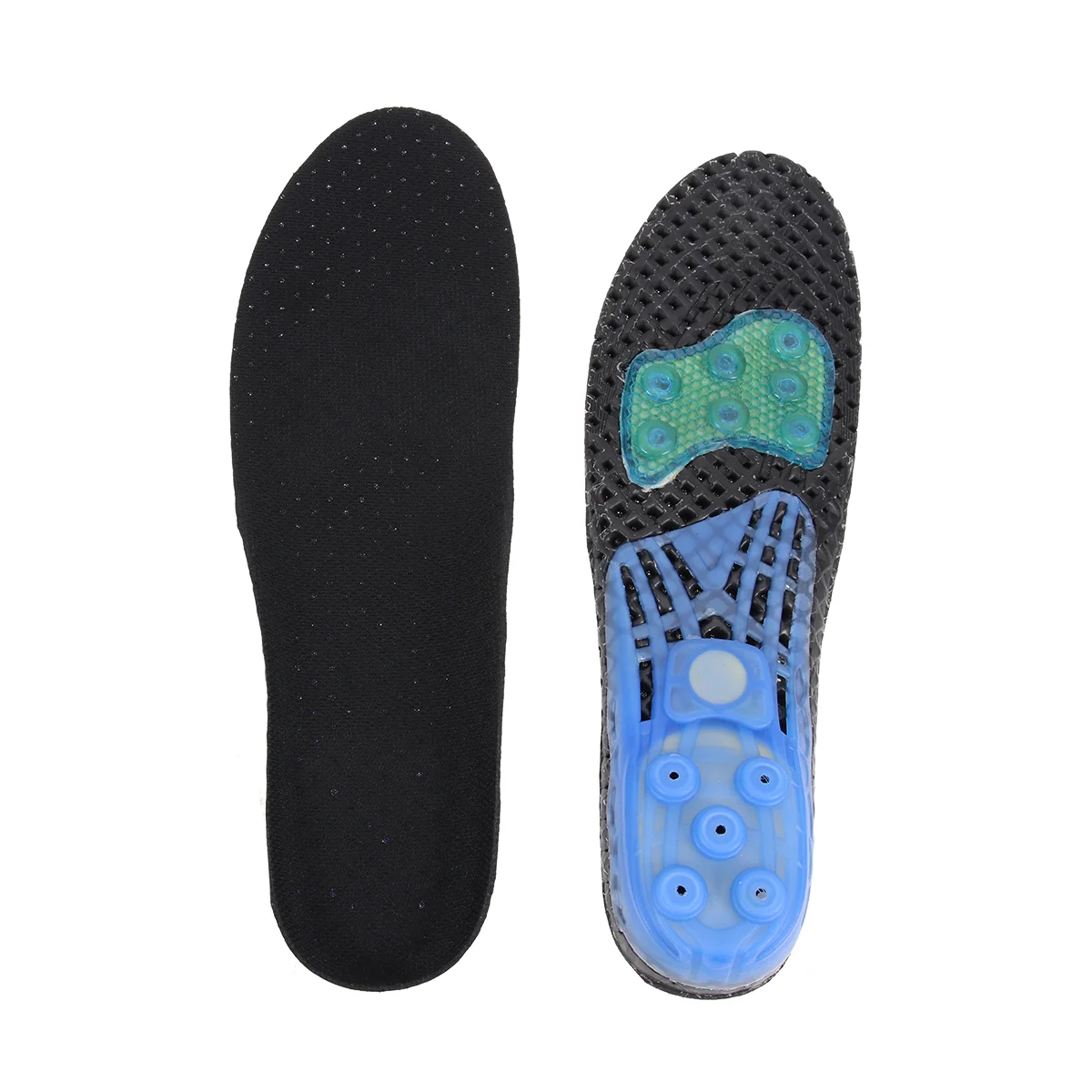 Shoe Insoles Unisex for Shoes Shock-absorbing EVA Inserts Thicken Breathable Pads Black Men and Women