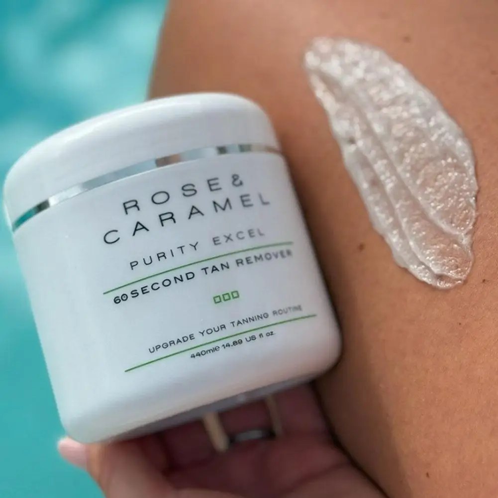 Rose & Caramel Körperpeeling, 60-Sekunden-Miracle Express, selbstbrauner Entferner, glatt, geschmeidig und natürlich strahlender, hellbrauner Radiergummi