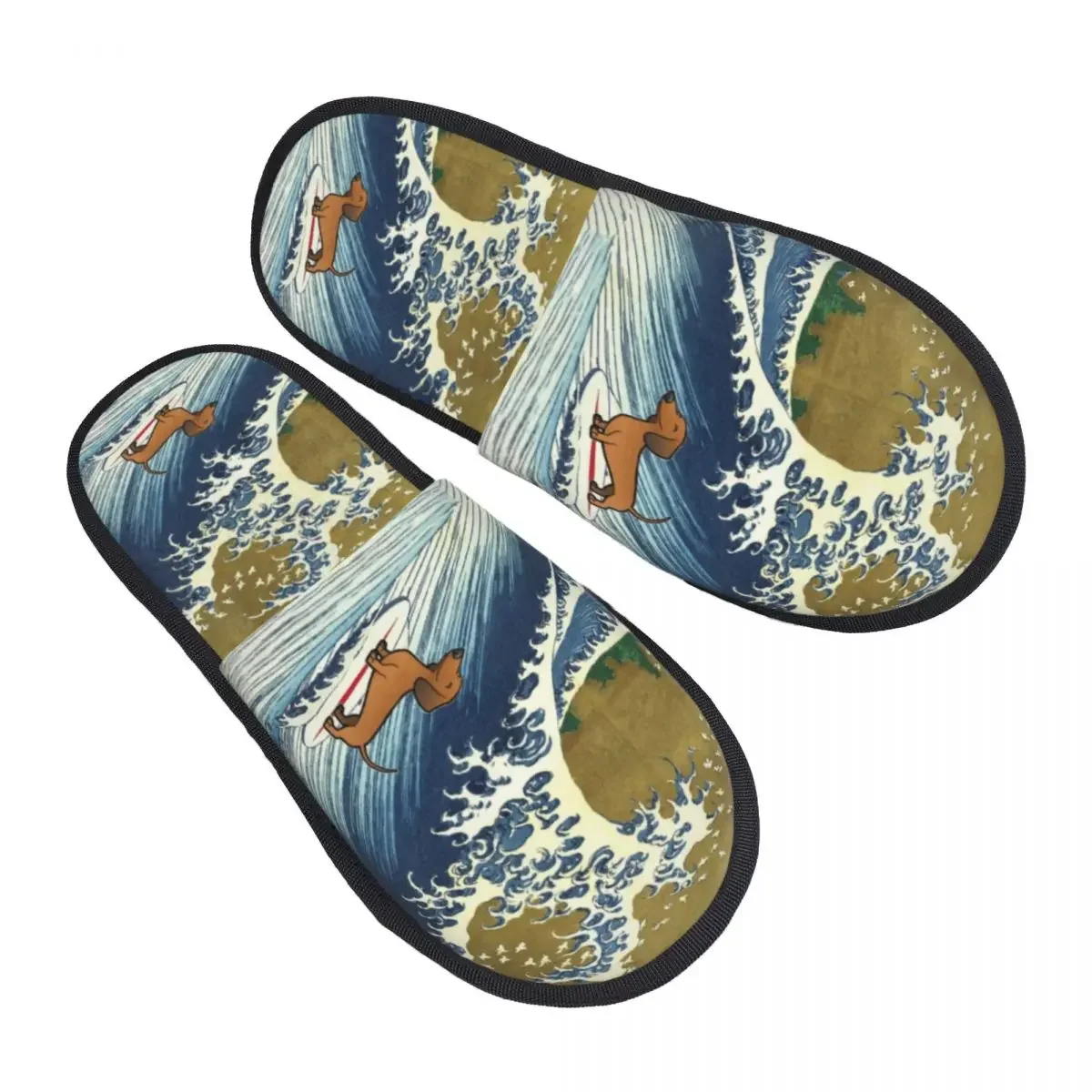 Chaussons surf en mousse à mémoire forme pour femmes, teckel mignon personalizado, chien Weiner, chiot doux et chaud, maiso