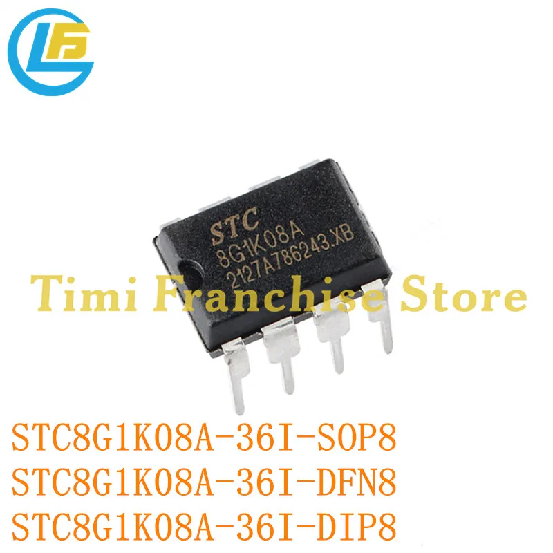 10PCS 100% New Single-Chip STC8G1K08A-36I-SOP8 STC8G1K08A 36I-DIP8 STC8G1K08A 36I-DFN8 Microcontroller MCU Micro Controller