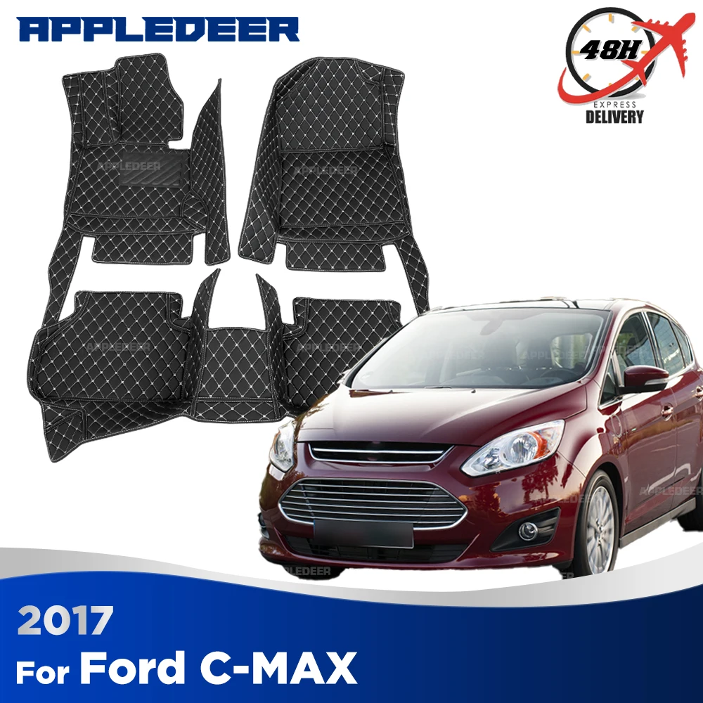 

Автомобильные коврики для Ford C-MAX 2017, индивидуальные автомобильные коврики, покрытие для пола, аксессуары для интерьера
