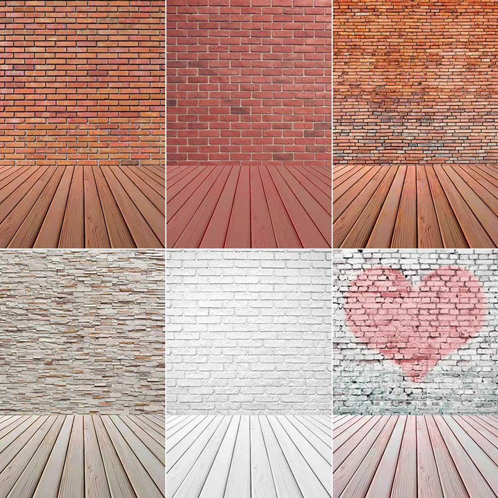 

Brick Wall Photo Backdrop Subject Studio Shooting Background for Product Photography White Red Wallpaper Photobooth Prop