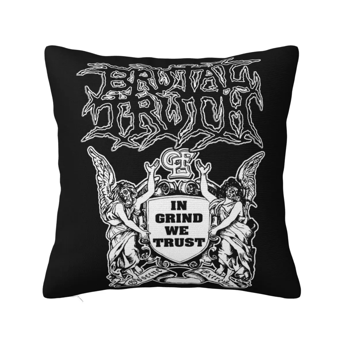 Brutal Truth In Grind We Trust Black Extreme Metal Band Grind Core Fresh Design Pillow Case