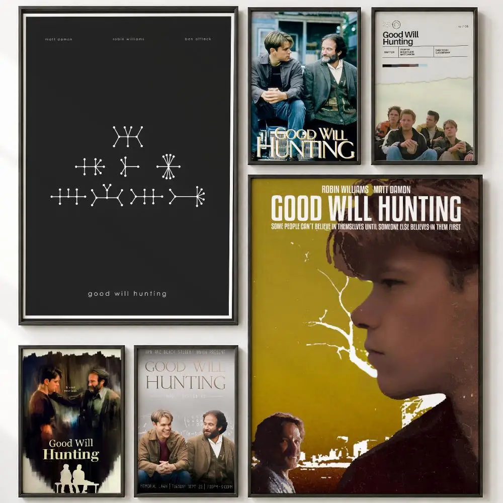 Movie Good Will Hunting Poster HD Poster Wall Art Self-Stick No-Residue for Home Cafe Office Great Gift