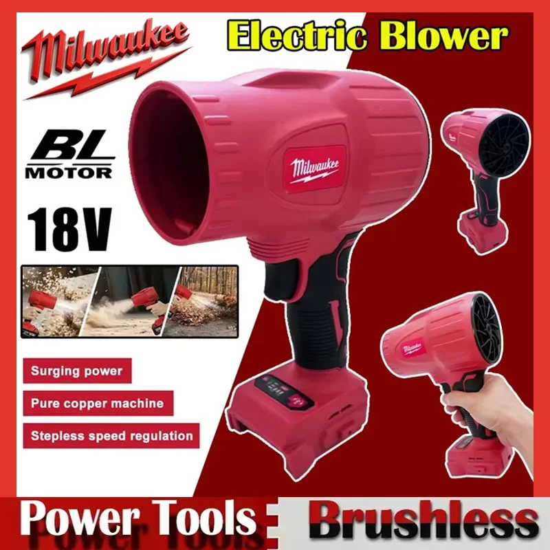 

Milwaukee 30000RPM Brushless Air Blower Cordless Turbo Fan Handheld Violent Fan Dryer 20V 18V Rechargeable Dust Blowing Tool
