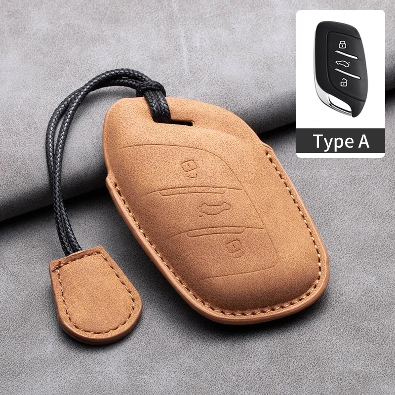 3 Buttons Car Remote Key Case Cover for MG4 2023 Mg6 Ev MG HS GT ZS EV ZX MG5 for Roewe RX3 RX5 RX8 ERX5 I6 I5 Leather Key Fob