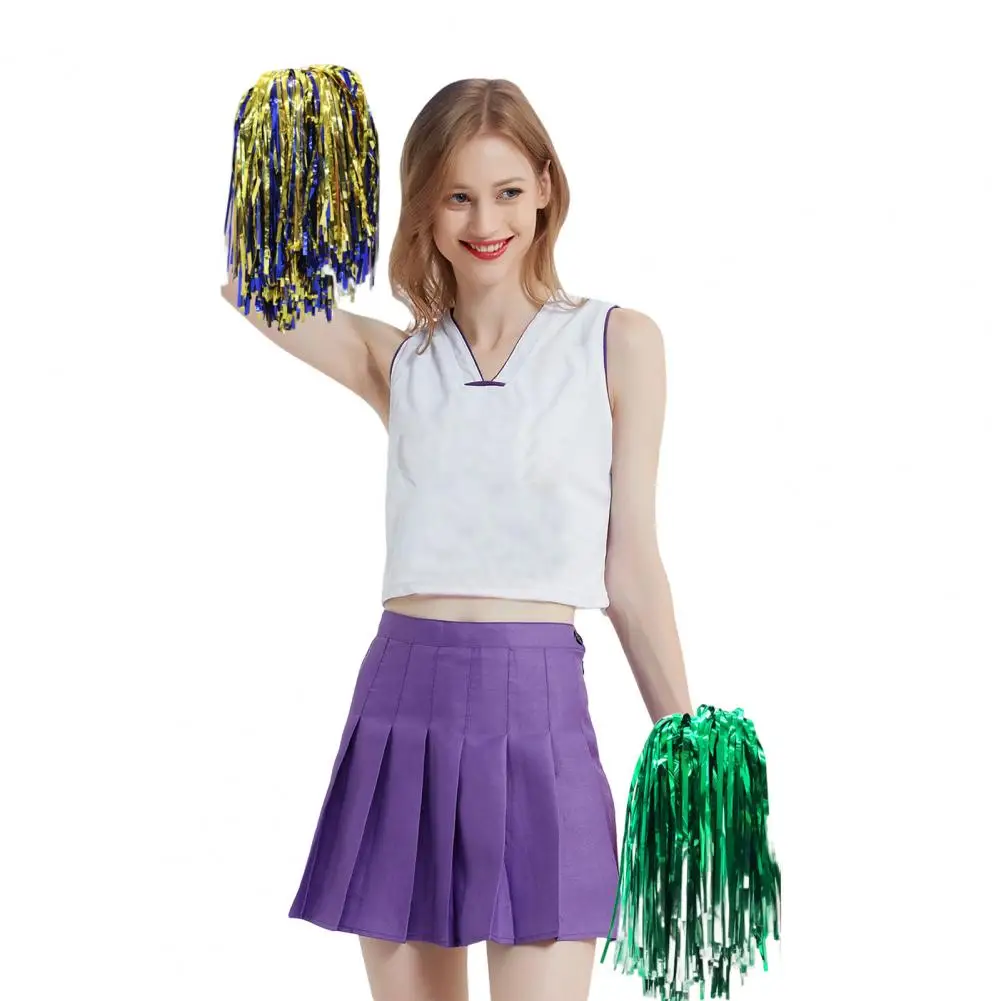 Bright Color  Creative Cheer Squad Team Spirited Fun Pompoms PET Cheerleaders Holding Flowers Portable   for Sport Games