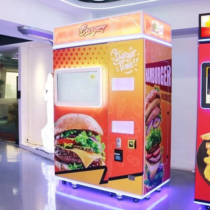 Customized New Large Screen Breakfast Vending Machine Burger Option Large Display
