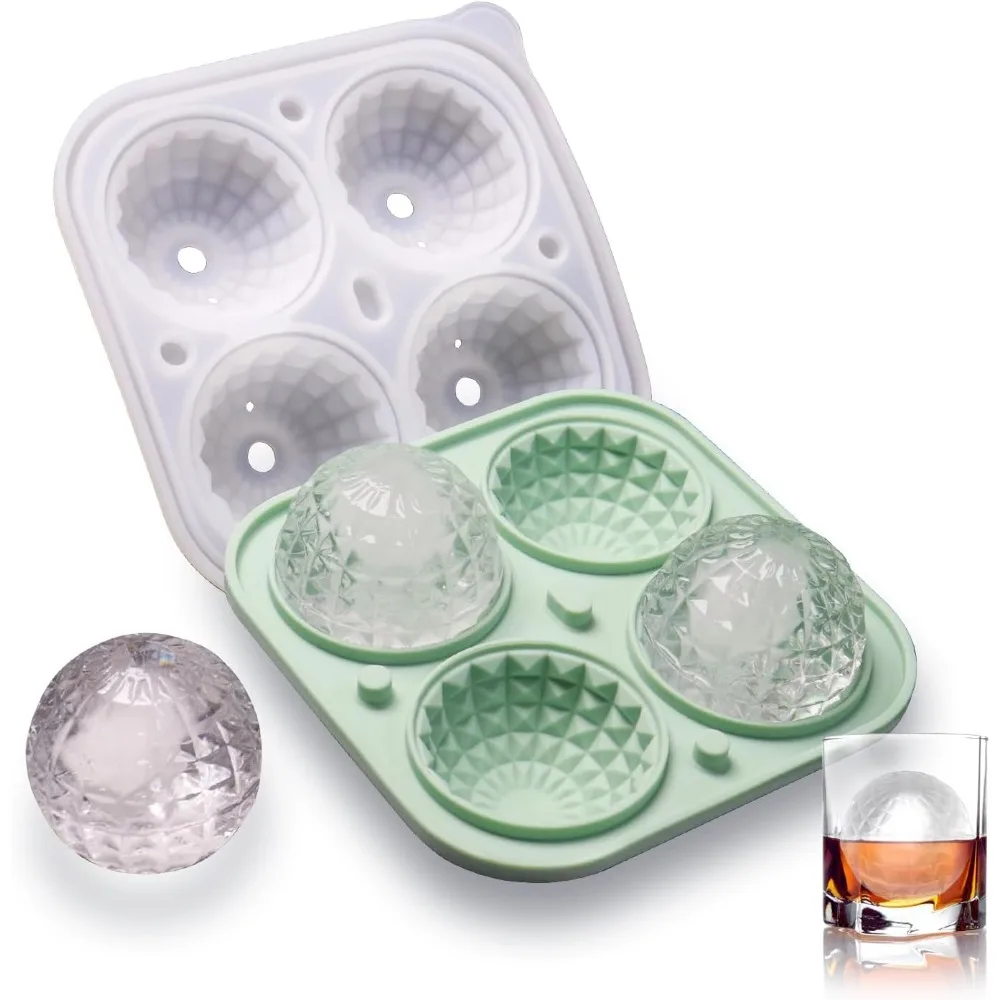 

Форма для льда с хрустальным шаром-призмой, силиконовая круглая форма для льда с большой сферой, лоток для кубиков льда с прозрачной крышкой воронкового типа