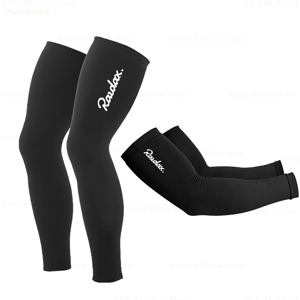 new Raudax Summer Leg Warmers Black UV Protection Cycling Arm Warmer Breathable Bicycle Running Racing MTB Bike Leg Sleeve 2023