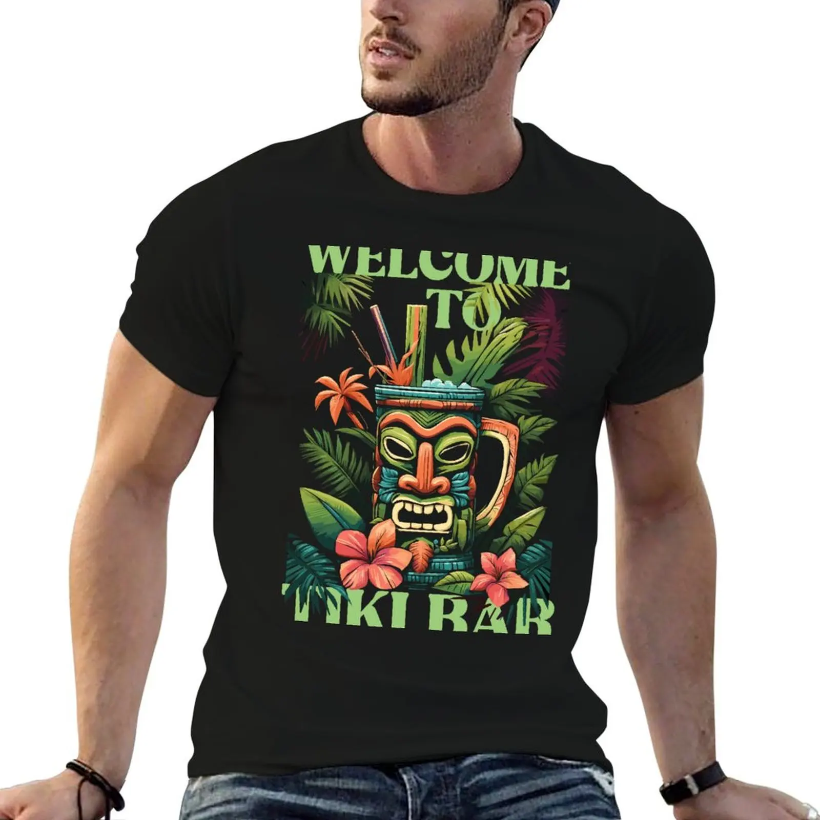 Welcome to TIKI BAR T-Shirt shirts graphic tee quick drying cute clothes heavy weight t shirts for men