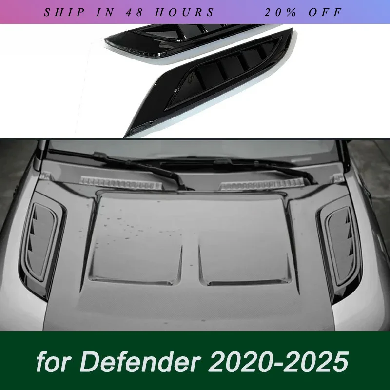 iosn for Land Rover Defender 90 110 L663 2020-2025 Air Vent Cover for URBAN Style Exterior Decoration Accessories Bonnet Trim pa