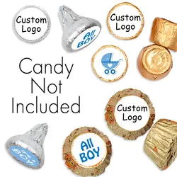 Custom Wedding Hershey Kiss Stickers Customized Logos Personalize Birthday Baby Shower Candy Favors Chocolate Labels Stickers