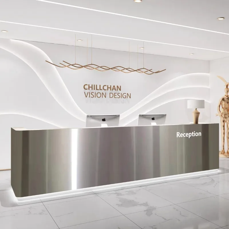 

Checkout Front Desk Reception Counter Luxury U Shape Classic Reception Desks Beauty Salon Mostrador Recepcion Office Furniture