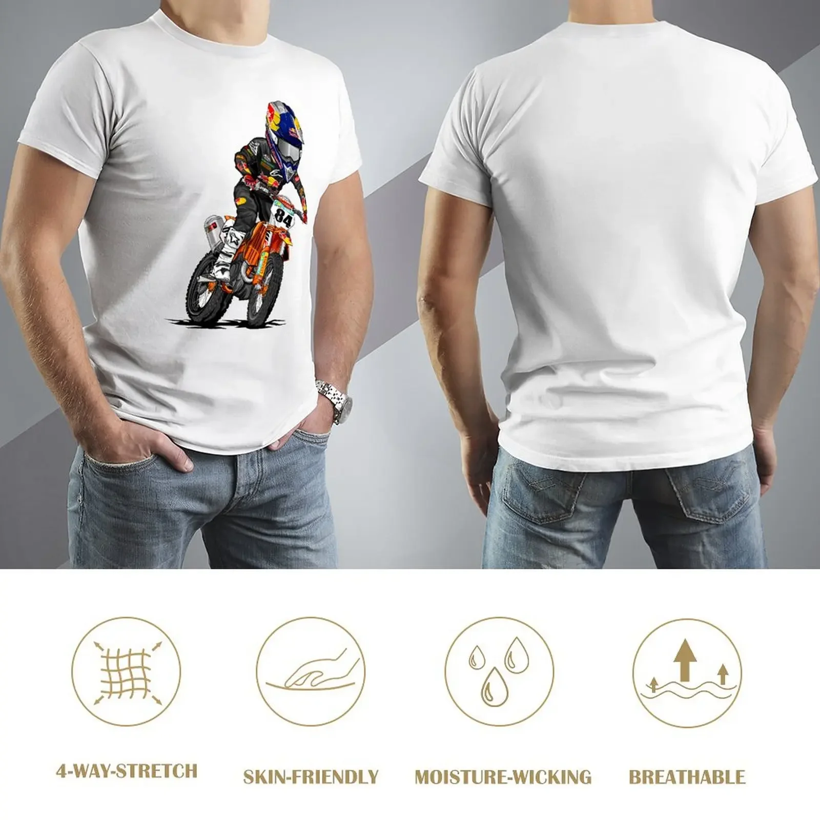 Motocross Rider 84 For Sale Tshirt Creative T-shirt Harajuku Motion Humor Aactivity Competition USA Size