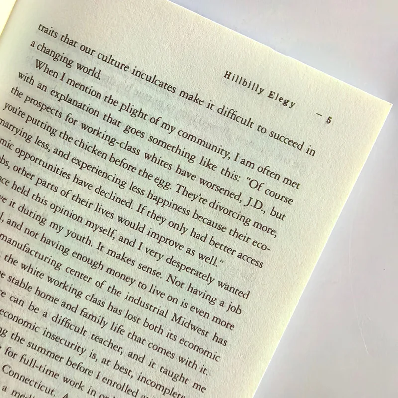 The Lament Of Rural People Английская версия Hillbilly Elegy Memoirs Of American Life J.D.Vance Английские книги Libros Livros