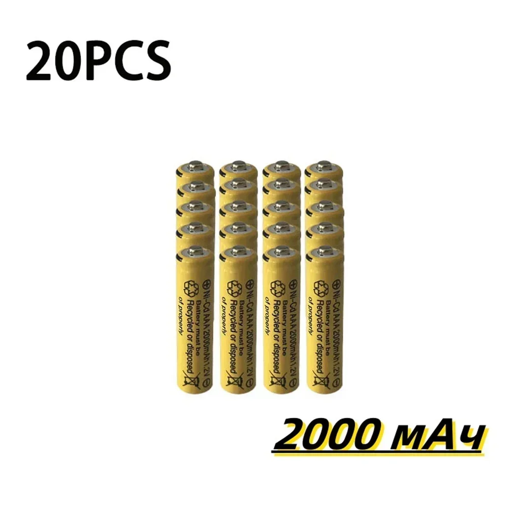 1.2V AAA  2000mAh Rechargeable Battery NI-CD 1.2 V AAA Battery for Clocks Mice Computers Toys So on  Battery