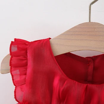 Red Bow Baby Princess Dress 4 (9 Months -3 Years Old) Red Christmas Party Baby Girl Princess Dress, Summer New Sweet Bow Children'S Clothing 4
