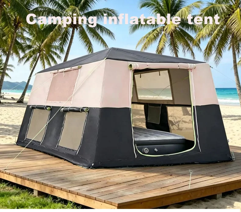 

Hot Selling Luxury Portable Windproof Inflatable Four-season Oxford Fabric Waterproof Party Camping Outdoor Tent for Sale