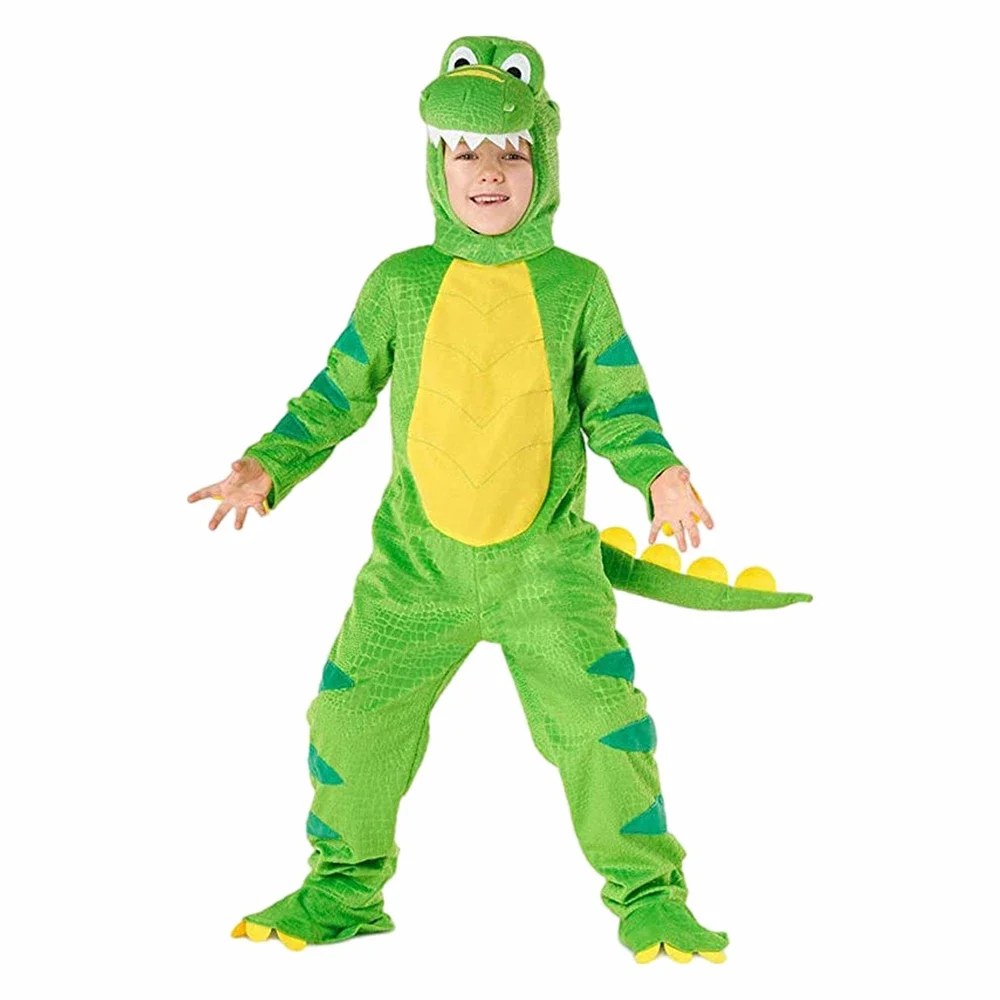 Disfraz de dinosaurio para niños, conjunto completo de Cosplay para fiesta de actuación de Halloween, traje de juego de rol de animales prehistóricos con temática de T Rex