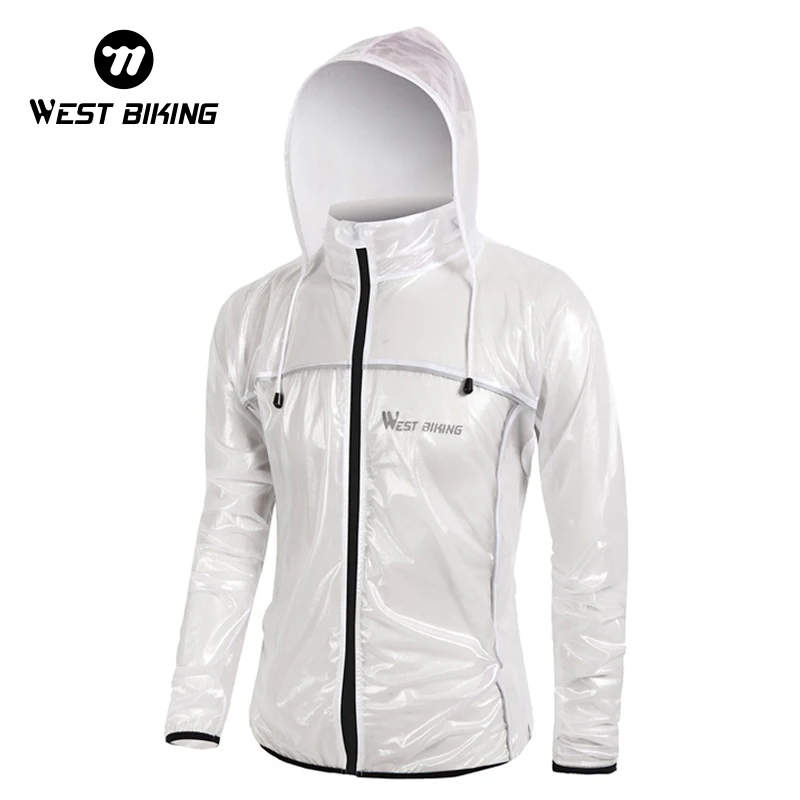 WEST BIKING Bicycle Raincoat Windproof Jackets Waterproof MTB Road Bike Cycling Reflective Windbreaker Outdoor Hiking Climbing