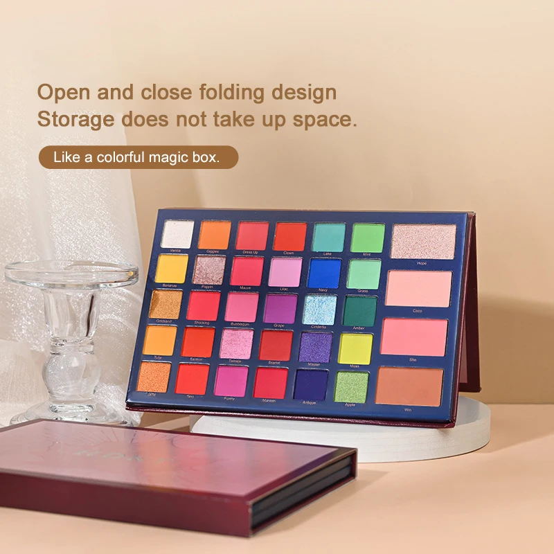 พาเลทแต่งหน้าอเนกประสงค์ 68-in-1 - คอนทัวร์, ไฮไลท์, บลัชออน และอายแชโดว์, ชุดเครื่องสำอางสำหรับใบหน้าและดวงตาสำหรับช่างแต่งหน้า, ขนาดใหญ่