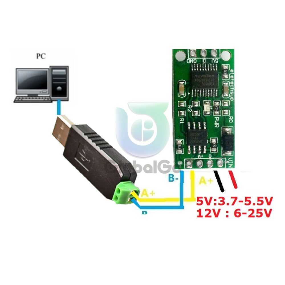 DS18B20 RS485 RS232 TTL Com UART sensor de temperatura sensor de adquisición de temperatura Modbus RTU para Arduiuo PC PLC MCU